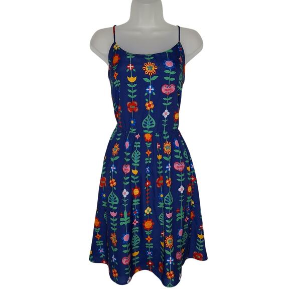 Disney Dresses & Skirts - Disney Parks Small World Goodbye Print Dress M/L Fit and Flare Disneybounding